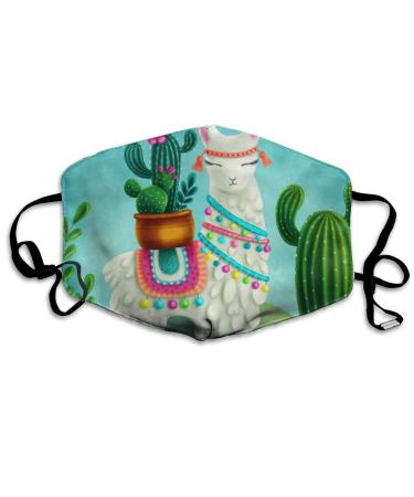 Breathable premium facial protection hood tribal alpaka lama cactus women men anti wind dust protection protective cover for skiing camping travel safety daily use