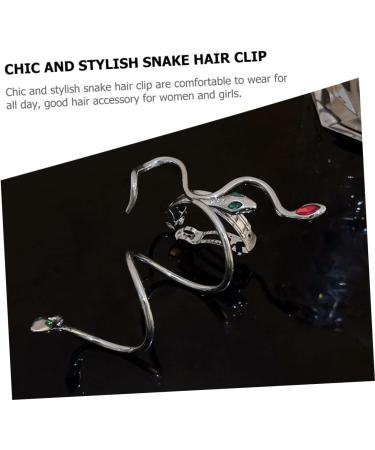 minkissy Snake Hairpin Tiaras for Women Hair Accessories for Women Snake Hair Accessories Ponytail Holder Clip Ponytail Clip Snake Hair Pin Hair Claw Clip Serpentine Miss Metal Claw Needle - Buy Online on GoSupps.com