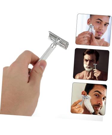 Merryhapy Rustproof Manual Razor for Men - Professional Double-Sided Straight Blade Beard Trimmer (1 Pack) - Buy Online on GoSupps.com