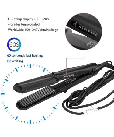 4-in-1 Accellorize Curling Iron Hair Styling Tool with Interchangeable Ceramic Plates and Heat Protective Glove - Buy Online on GoSupps.com
