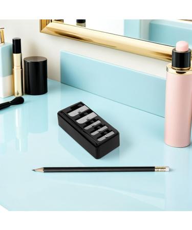 Lot de 2 Taille-crayons Cosm tiques 5 Trous pour Sourcils Eyeliner et Crayons L vres Format Poche Noir Outil Multi-tailles avec Pointe Longue pour Retouches Maquillage - Buy Online on GoSupps.com