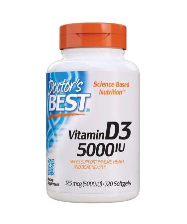 Doctor's Best - Vitamin D3 5,000 IU - 720 Softgels