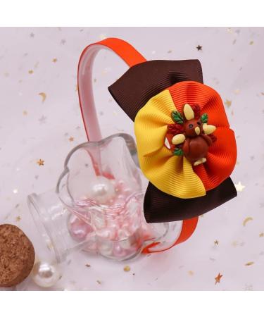Stakee Thanksgiving Hair Hoop Turkey Headband Bowknot Hair Hoop Autumn Orange Hair Hoop Thanksgiving Hair Accessories - Buy Online on GoSupps.com
