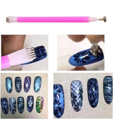 Nail Cat Eye Magnet Slice Double Head Magnet Stick Tool For 3D Magnetic Cat Eye Gel Magic Nail Art Manicure Professional Nail Art (Pink) - Buy Online on GoSupps.com
