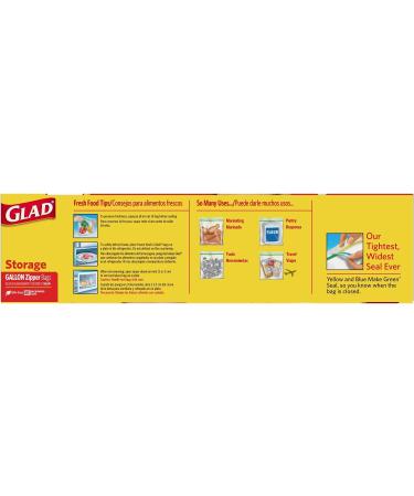 Glad Zipper Food Storage Plastic Bags - Gallon Size - 200 Count (50 Count x 4 Pack) - Package May Vary - Buy Online on GoSupps.com