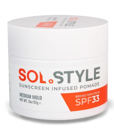 Pomade with UV Protection – Styling Pomade for Men and Women Medium Hold Water-Based Smooth Flexible Promotes Healthy Hair & Scalp No Flyaways
