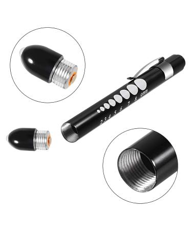 Almocn LED Pencil Lamp Set - 2 Pack Medical Nurse Reusable Lights with Pupil Teaching Ruler | Black & Purple - Buy Online on GoSupps.com