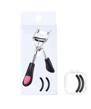 Wyfcr high-quality silicone compensation pillow eyelash pliers painless eyelash pliers 4-part eyelash pliers make-up tools high-quality carbon steel for perfectly curved eyelashes (black)