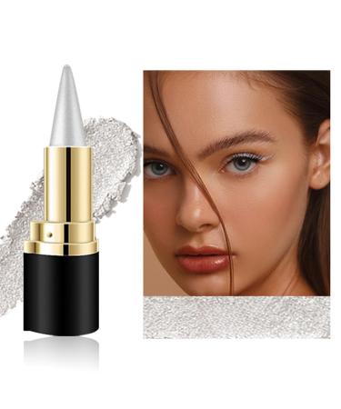 Eyeliner eyeliner single-head black solid rich eyeliner 4 colors long-lasting waterproof quick-drying matte eyeliner - create a long-lasting personalized eye makeup (#01 Silver)
