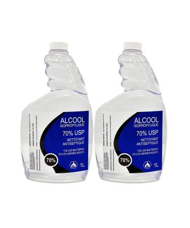 2 Antiseptic Cleaner Made Of 70% Alcohol For Hands And Surfaces 1L