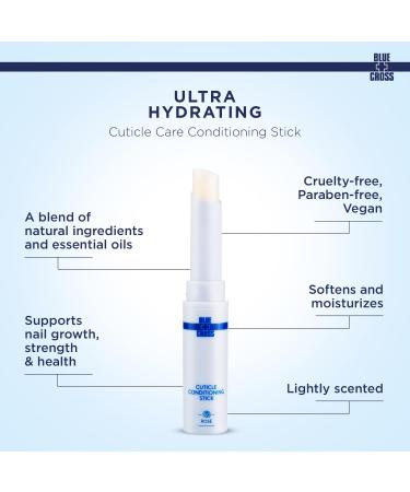 Blue Cross Nourishing Cuticle Softener Oil Balm Stick - Travel Size with Sunflower & Grape Seed Oil Condition Dry Cuticles - 0.05oz/1.4g - Buy Online on GoSupps.com