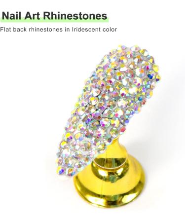 1440PCS 2MM Flat Back Crystal AB Rhinestones for Nail Art - Professional Nail Gems for Face, Teeth, DIY Crafts - Buy Online on GoSupps.com