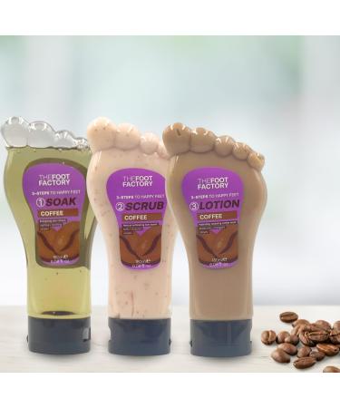 The Foot Factory Coffee Exfoliating Lotion Set (One Size Coffee) - Buy Online on GoSupps.com