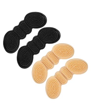 NOLITOY 4 Pairs Butterfly Follower Comfortable Heal Grip Sneakers Shoes for Women Anti-wear Heel Mats Shoe Inserts for Women Adhesive Heel Cushions Grinding Feet Women's Sticker As Shown 10X4CM