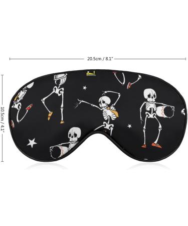 Dancing Music Skeletons Sleep Mask - Adjustable Eye Cover for Men and Women | Block Light for Night Travel and Nap - Buy Online on GoSupps.com
