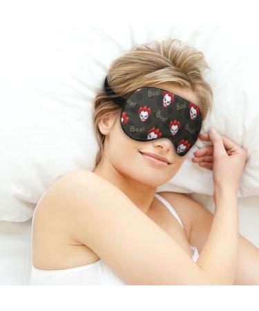 Scary Evil Clown Faces Sleep Mask - Adjustable Strap Eye Cover for Blocking Light - Perfect for Sleeping, Travel, and Napping - Men and Women - Buy Online on GoSupps.com