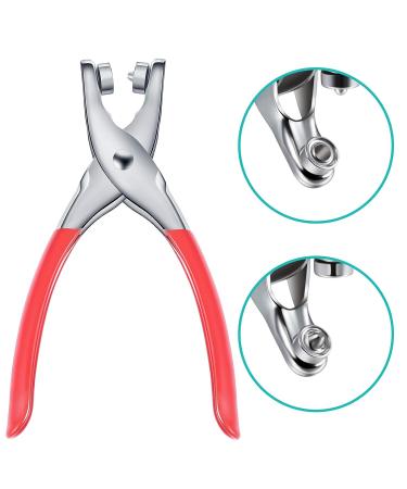Grommet Tool Kit with 300 Metal Eyelets - Leather Hole Punch Pliers Set for Shoes, Bags, Crafts - Silver 1/4 Inch - Buy Online on GoSupps.com
