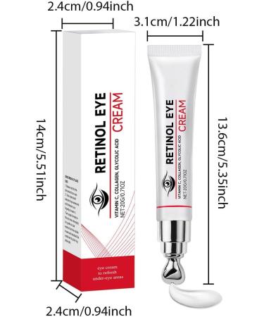  QPJUVC QPJUVC Retinol Eye Contour Cream for Dark Circles and Puffiness - Anti-aging treatment to reduce wrinkles and fine lines firming and moisturizing non-greasy fast-absorbing (5) - Buy Online on GoSupps.com
