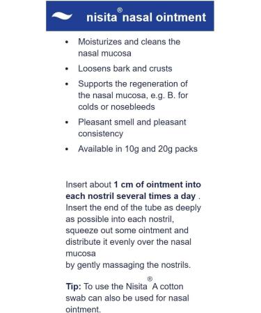 Nisita Nasal Ointment Protect and Care for dry nasal mucous membranes 20g. - Buy Online on GoSupps.com