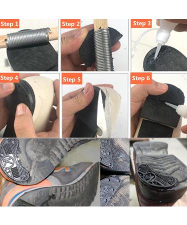 20pcs Rubber Heel Plates Shoe Repair Pads with Nails - Black - Buy Online on GoSupps.com
