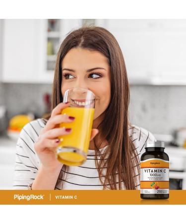Piping Rock Vitamin C 1000mg | 250 Capsules | with Bioflavonoids and Rose Hips | Supplement for Women and Men | Non-GMO Gluten Free - Buy Online on GoSupps.com