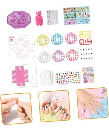 minkissy Kids Nail Kit 3 Sets Children's Nail Art Toys Makeup Toy Nails Kit Kids Fake Nails Makeup Kit Nail Tool Kit Nail Kits Fake Nail Kit for Kid Plastic Manual Nail Stickers Toddler - Buy Online on GoSupps.com