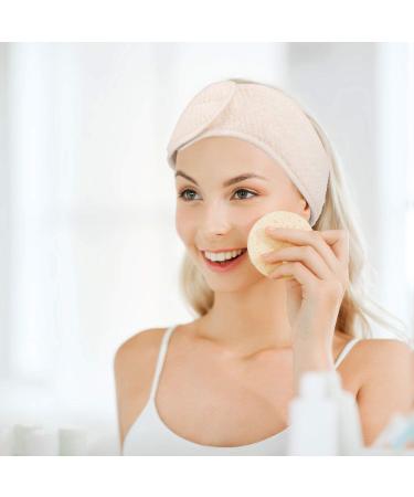 Whaline 4 Pack Spa Facial Headband - Super Absorption Coral Fleece Hair Band Set for Makeup, Shower, Sports - Adjustable & Soft Towel Headband (Pea Green, Pink, Beige, Light Gray) - Buy Online on GoSupps.com