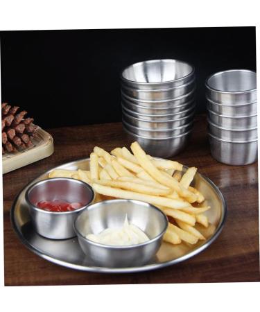 Zerodeko 10 Pcs Steak Sauce Cups Stainless Steel Sauce Cups Small Soy Sauce Containers Stainless Steel Fry Cup Ketchup Cups Home Supplies Condiment Cups Seasoning Delicatessen Dipping Dish 6X4CMx5pcs Silverx5pcs - Buy Online on GoSupps.com