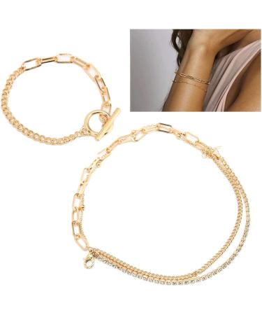 Bracelet Wear Resistant Compact Firm Sturdy Jewelry Gift Layered Bracelet for Valentine's Day for Dating for Wedding Party - Buy Online on GoSupps.com