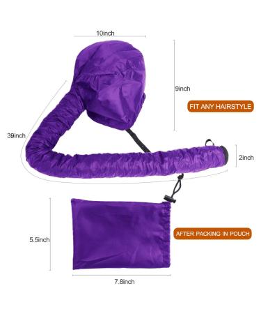 Fiewmay Purple Hooded Hair Dryer Bonnet Cap for Quick and Hands-Free Deep Conditioning and Styling - Buy Online on GoSupps.com