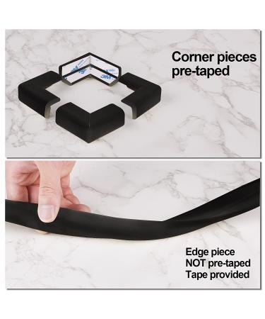 Baby Proofing Edge and Corner Guards  Safety Furniture Bumper with 3M Double-Sided Tape  16.40ft Edge + 4 Pre-Taped Corners Baby Corner Protector for Fireplace  Table  Stair  Cabinet (Black) - Buy Online on GoSupps.com