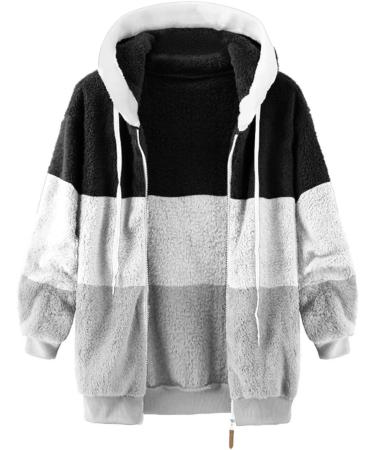 Hanxiulin Oversized Warm Plush Jacket - Women's Fleece Winter Coat with Stand-Up Collar | Elegant Long-Sleeved Outdoor Outerwear - Buy Online on GoSupps.com