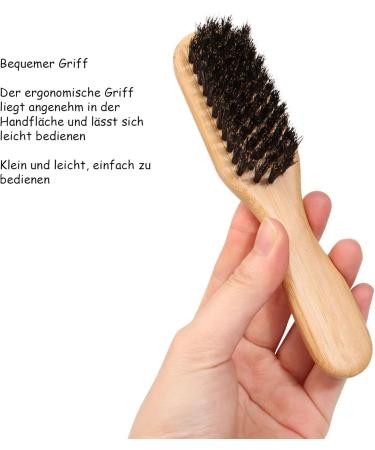 Buy 2-piece Wild Boar Bristle Beard Brush for Men | Perfect Beard Care & Hair Styling Tool - All Hardness Types - Buy Online on GoSupps.com