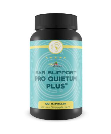Ear Support Pro Quietum Plus - Ear & Hearing Health Support Supplement - Tinnitus Relief for Buzzing & Ringing Ears - Vitamin C Zinc Turmeric Garlic Panax Ginseng - Promote Healthy Auditory System
