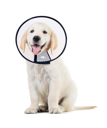 Pet Cone Collar Adjustable Protective Collar Lightweight Plastic Elizabethan Collar for Large Dogs (43.5-50CM) - Buy Online on GoSupps.com
