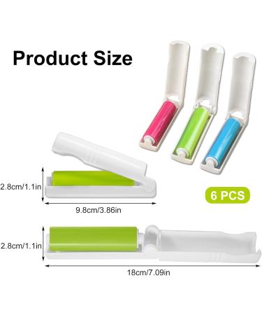 Reusable Lint Rollers 6PCS Travel Mini Lint Roller Washable Foldable Fluff Remover Sticky Brush for Clothes Portable Pet Hair Remover Roller with Cover for Carpet Sofa - Buy Online on GoSupps.com