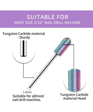 7Pcs Carbide Nail Drill Bit Set for Acrylic Nails - Diamond Bits for Nail Efile, Gel Polish Removal - 3/32 inch Nail Drill Bits Kit - Buy Online on GoSupps.com