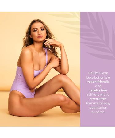 He-Shi Tanning Lotion - Natural Bronze Self Tan Lotion - Hydrating Self Tan Lotion for Face & Body - Quick Dry Formula - No Fake Tan Smell - Vegan & Cruelty Free (175ml) - Buy Online on GoSupps.com