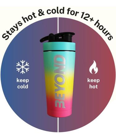 Beyond Fitness Premium Insulated Stainless Steel Protein Mixer Shaker - BPA Free Supplement Bottle - Buy Online on GoSupps.com