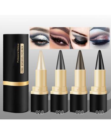 Ayky Eyeliner Ayky Eye Liner Ayky Eyeliner Cream Ayky Long Wear Gel Eyeliner Ayky Natural Black Eyeliner Cream Eye Black Smokey Eyeshadow Palette Stick Goth Halloween Makeup (Silver+Black) - Buy Online on GoSupps.com