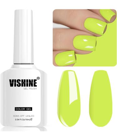 Vishine Neon Color Gel Nail Polish 16ml Electrifying Neon Lemon-Lime Green Cream Gel Nail Soak Off UV LED Nail Lamp Gel Polish Nail Art Manicure Salon DIY Home 0.54Oz #M097 M097-16ml - Buy Online on GoSupps.com