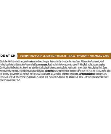 Proplan Pro Plan Veterinary Diet Nf Renal Function for Cats Chicken 10 Sachets 85 g - Buy Online on GoSupps.com