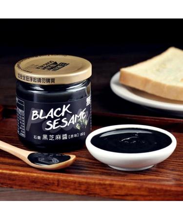 Stone Milled Black Sesame Butter Sweetened by Donghe - 180g - Buy Online on GoSupps.com