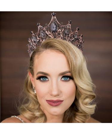 Elegant Wedding Tiara for Women | Rhinestone Bride Crown & Princess Headband | Perfect for Birthdays Halloween & Costume Parties | Silver & Black Options - Buy Online on GoSupps.com