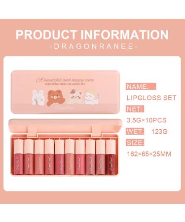 10 Colors Korean Lip Tint Stain Set - Long Lasting Plumping Lip Gloss & Multi-use Cheek Tint - Vivid Color #03 - International Shipping Available - Buy Online on GoSupps.com