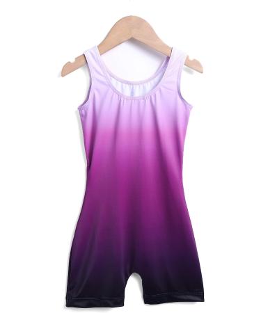 Zaclotre Kid Girls Gymnastic Leotard | Sparkly Shiny Diamond Ballet Dance Outfit, Purple, 7-8 Years - Buy Online on GoSupps.com
