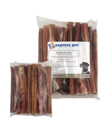 Express Pet Supplies 20 x 8" Inch (20cm) Long Thick Bulls PIZZLES Pizzle Bully Sticks Dog Treat Chew - Buy Online on GoSupps.com