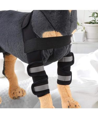 Reflective Dog Shoulder Brace Front Leg Brace Canine Elbow Protector Helps Wounds Healing Prevents Injuries Sprains(L) - Buy Online on GoSupps.com