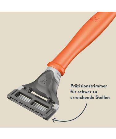 Harry's Men's Wet Razor Set Orange Handle & 10 Replacement Blades Premium Shaving for Men - Buy Online on GoSupps.com