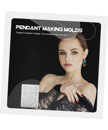 LALAFINA Epoxy Resin Mold Epoxy Mold Resin Keychain Molds Circle Earrings Pendant Making Manual Jewelry Mold Key Chain Charm White 17.2X12.9cm - Buy Online on GoSupps.com